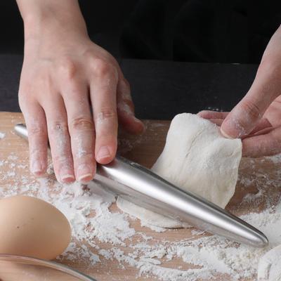 1 Stück Nudelholz aus Edelstahl, Küchenutensilien, Teigrolle, zum Backen von Pizza, Nudeln, Keksen und Knödeln, Antihaft-Backwerkzeug