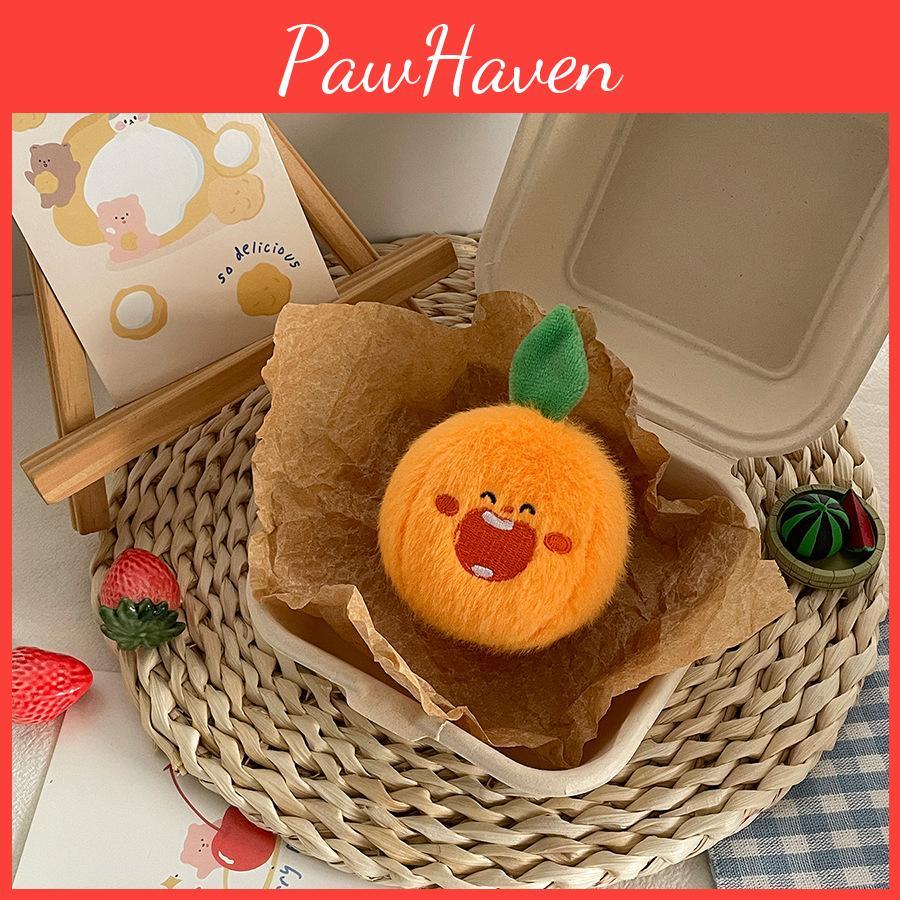 Cute Fruit Plush Pendant With Short Pile Fabric Ideal For Bag Accessories And Key Holders
