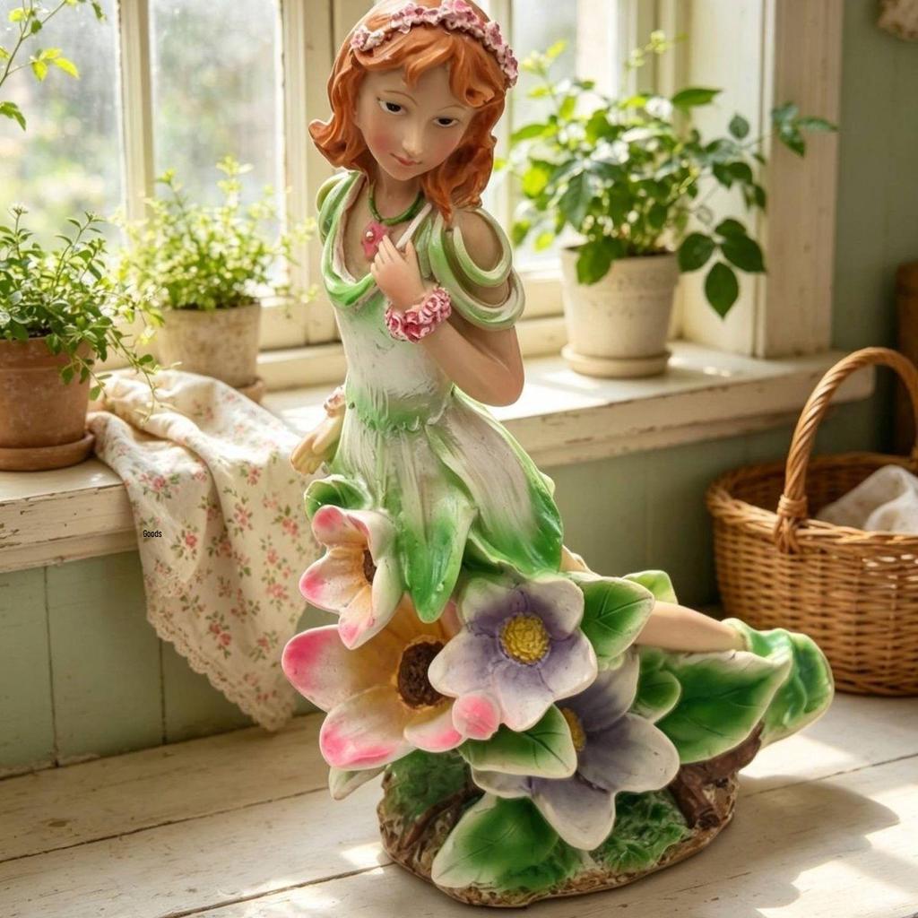 Clearance Forest-Style Resin Fairy Ornaments for Garden Courtyard Balcony