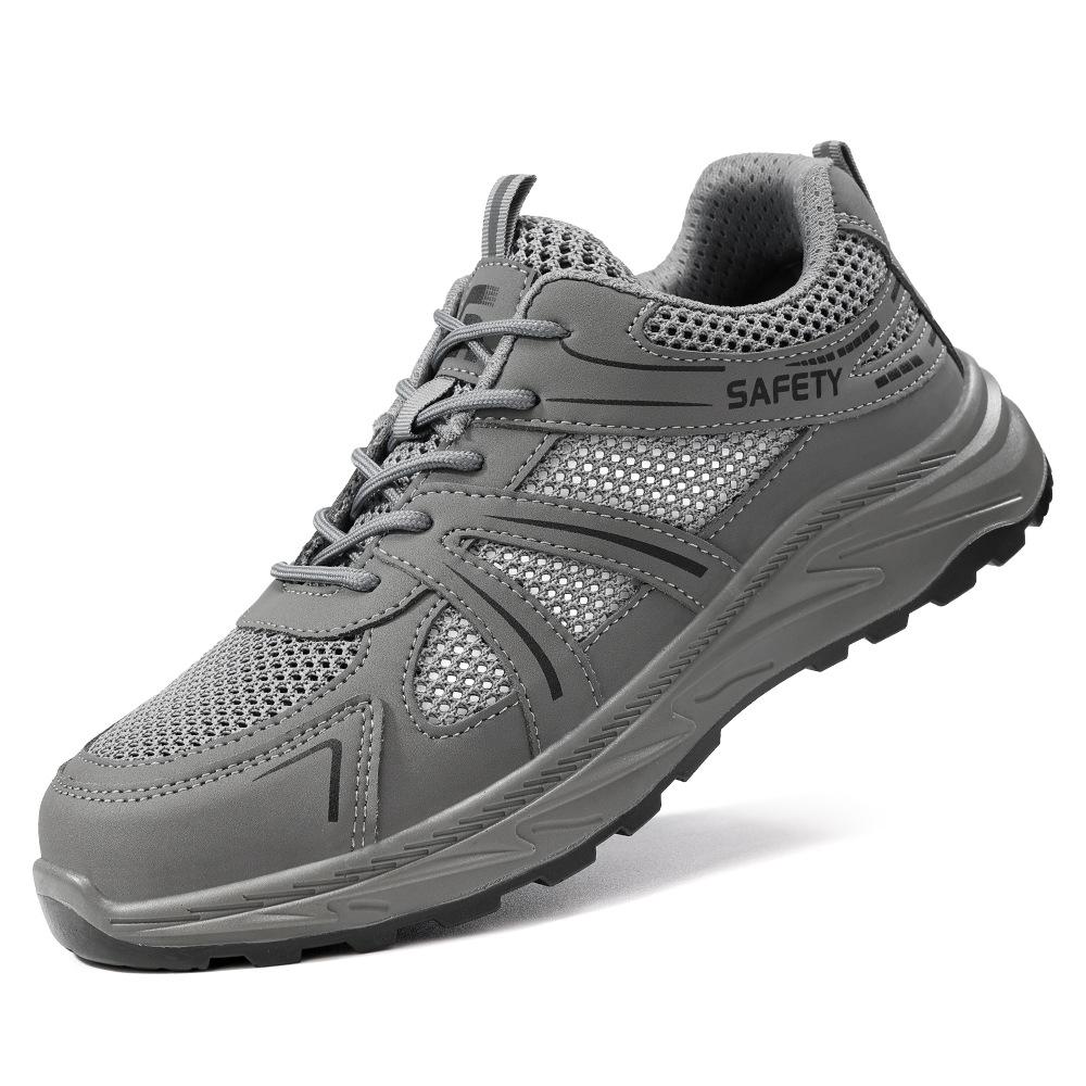 Summer New Men's Safety Shoes Puncture Resistant Work Shoes Men's Protective Shoes Wear-resistant Work Boots Tactical Boots