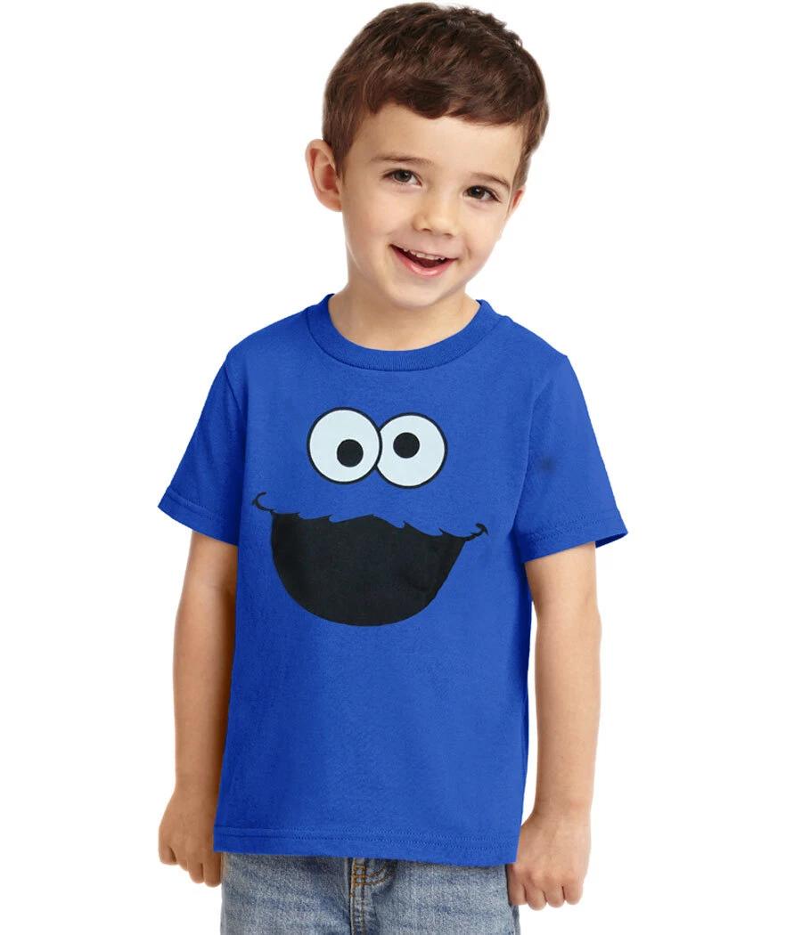 Sesame Street Cookie Monster Face Toddler Boys Baby Children T-shirt 150