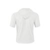 Men's Solid Color Cotton And Linen Short-sleeved Shirt Cardigan Loose Hooded Top