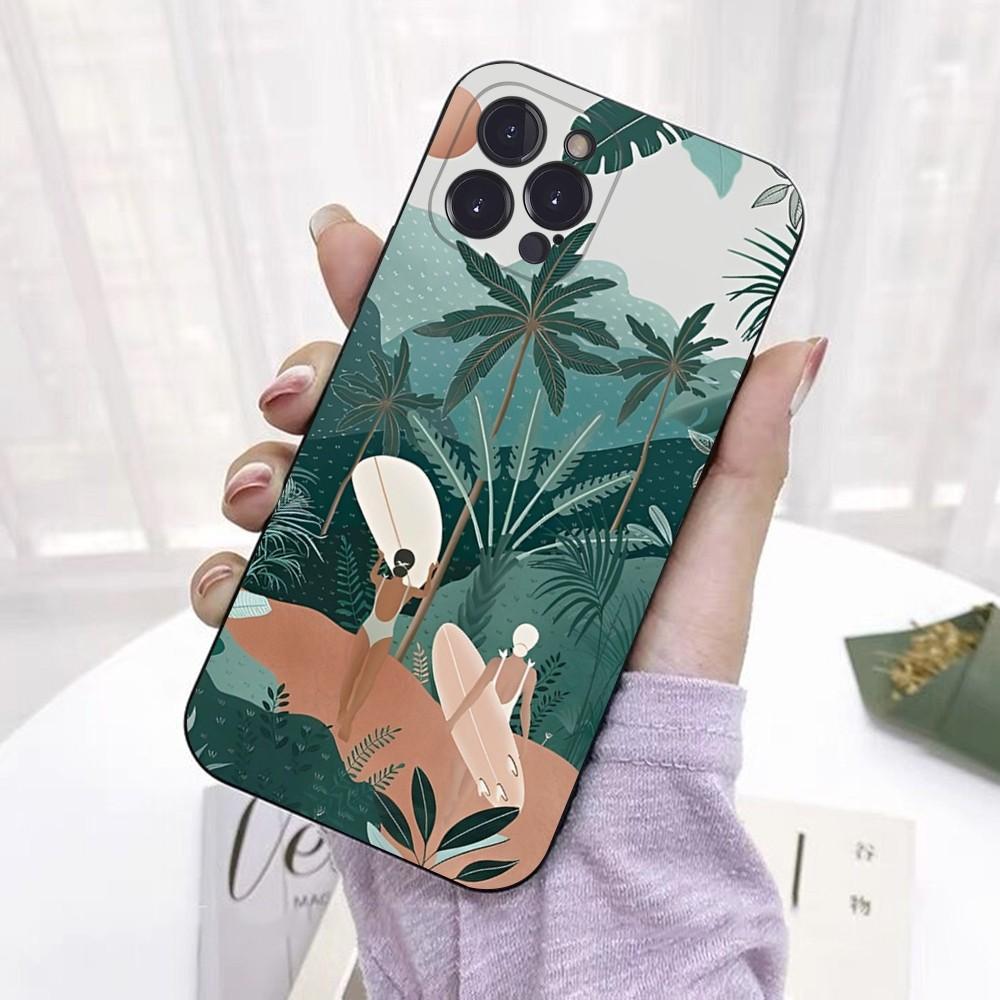Surf Girls Phone Case For iPhone 15 6 7 8 Plus 11 12 13 14 Pro SE 2020 MAX Mini X XS XR Back Funda Cover