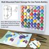 Vertical Paint Bottle Holder Practical Paint Rack 49/63 Hole Organizers for Craft Paint Bottles Space Saving