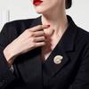 Exquisite Conch Pearl Brooch for Women, Creative and Niche Design Sense, Marine Creature Coat Suit Pin