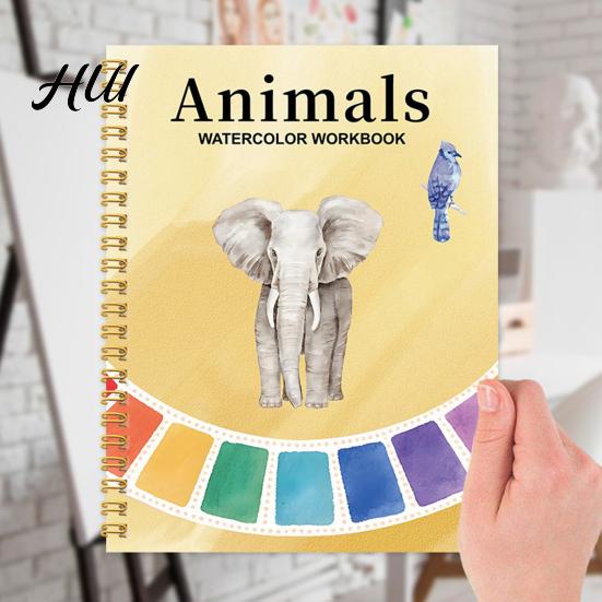 Watercolor Painting Book for Beginners Workbook Step-by-Step Guide Paint Stress-relief Coloring Set Nature-inspired Water Charming Butterfly Drawing