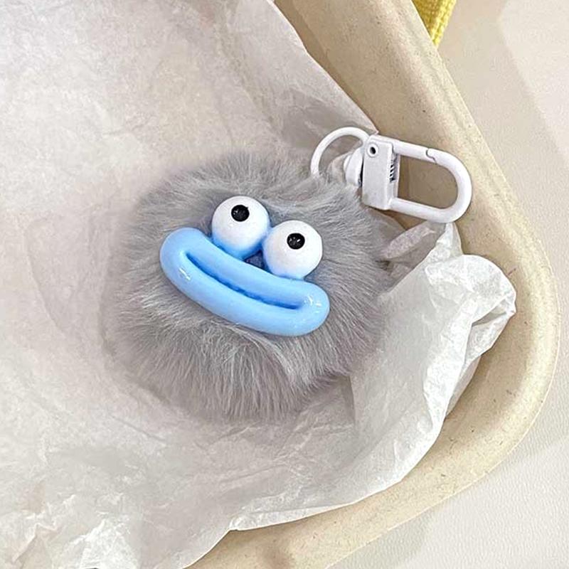 Funny Sausage Mouth Hair Ball Decoration Key Pendant
