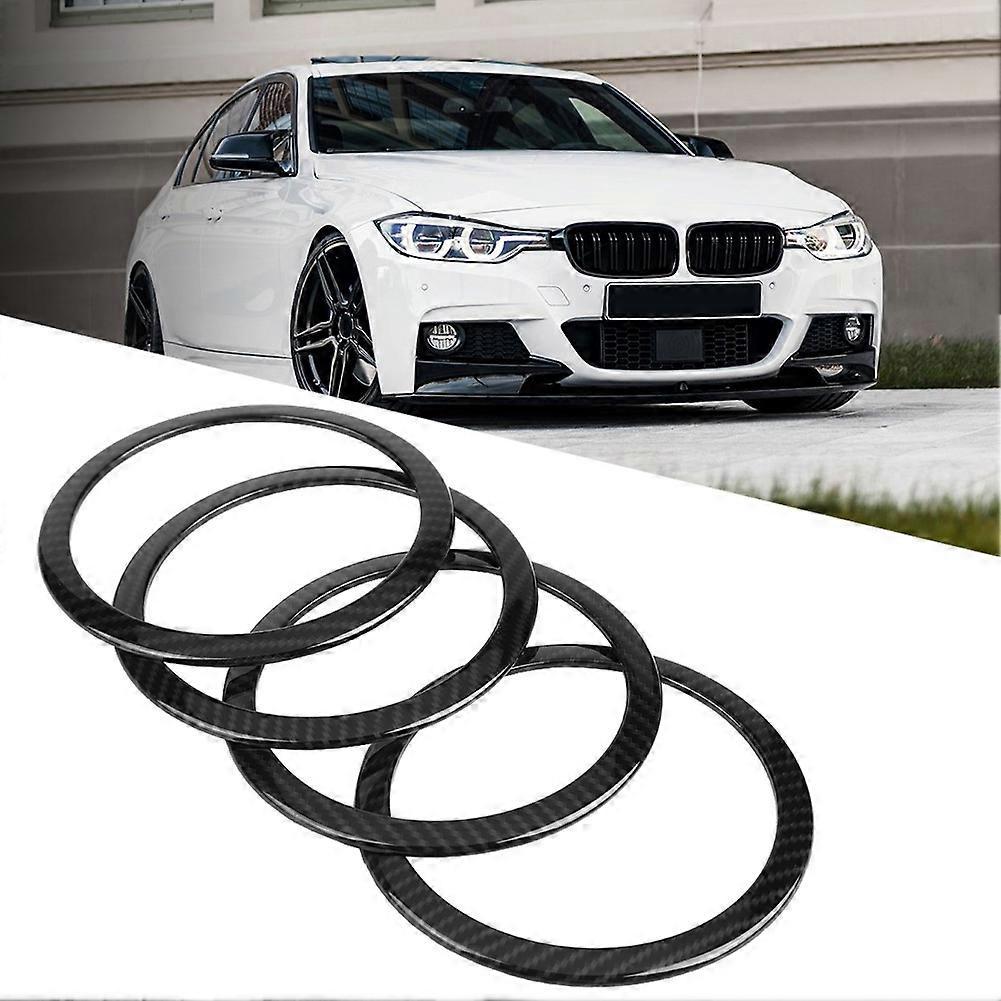 4Pcs Carbon Fiber Style Car Door Speaker Ring Trim Cover for BMW 3 Series F30 GT F34 13-18