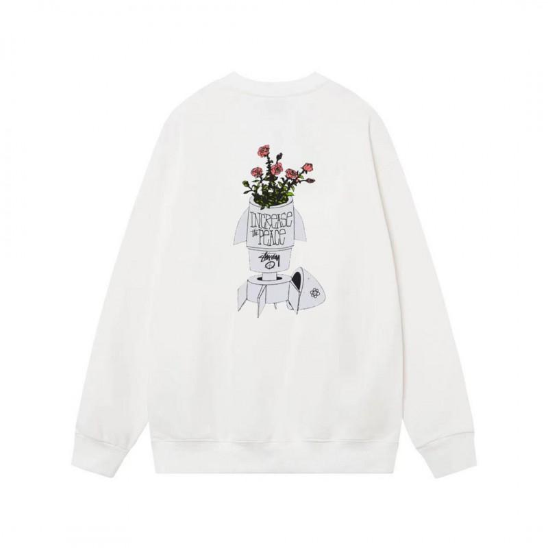 Unisex Oversized Cotton Crewneck Sweatshirt With Letter Dice Print Fall Youth Streetwear