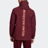 Adidas Manchester United FC Travel Jacket With Hood Men Outerwear Burgundy FR3862