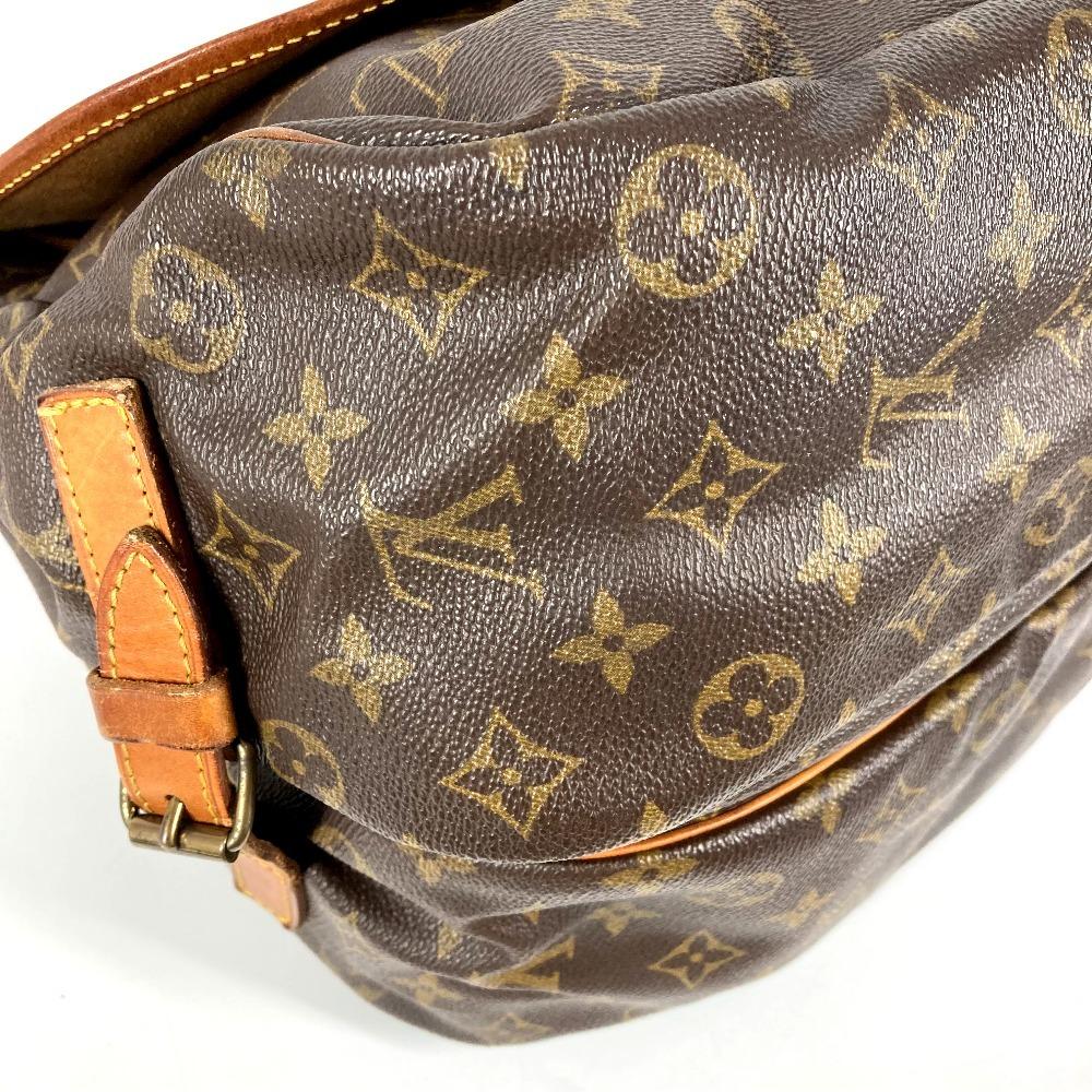 Louis Vuitton M42254 Monogram Saumur 35 Crossbody Flap Bag Shoulder Bag Brown