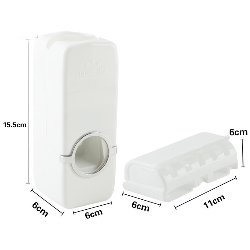 Automatic Toothpaste Dispenser Toothbrush Holder Wall Mount Tooth Brush Storage Rack Bathroom Accessories