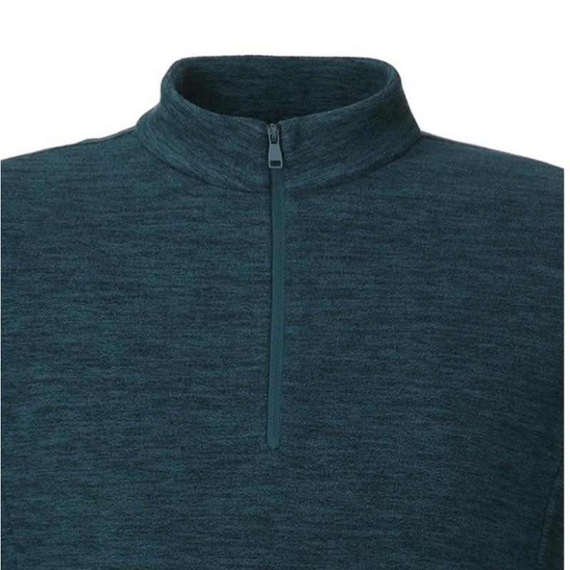  MounTia  Women S Fleece Polar Half Zip T ShirT Dark Green