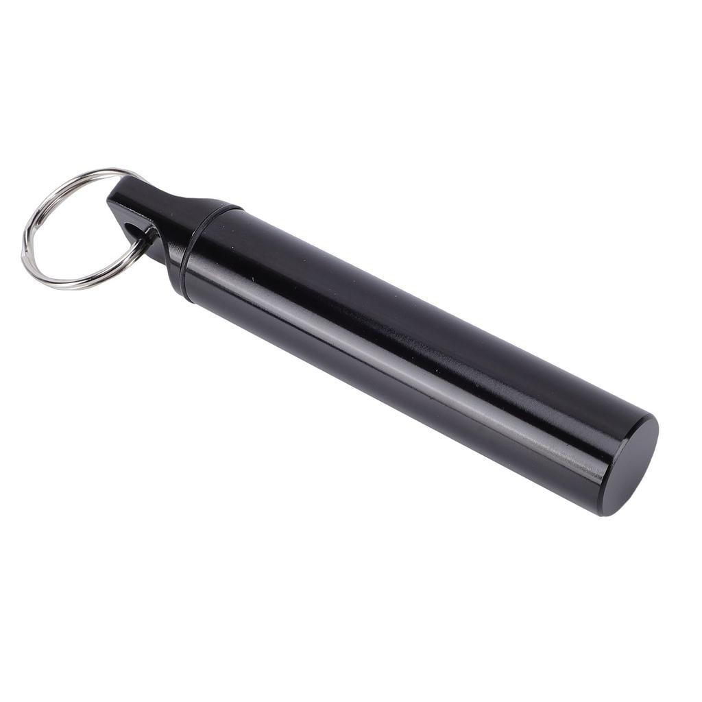 Metal Storage Tube Water Proof Aluminum Alloy Airtight Container with Whistle Cord for Travel Camping Exploration