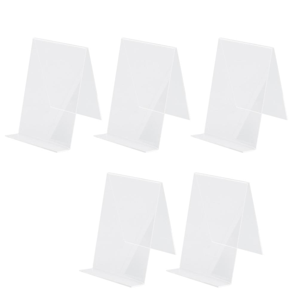 5 Pcs Acrylic Book Nail Art Display Holder Transparent Multifunctional Book Display Easel Holder for