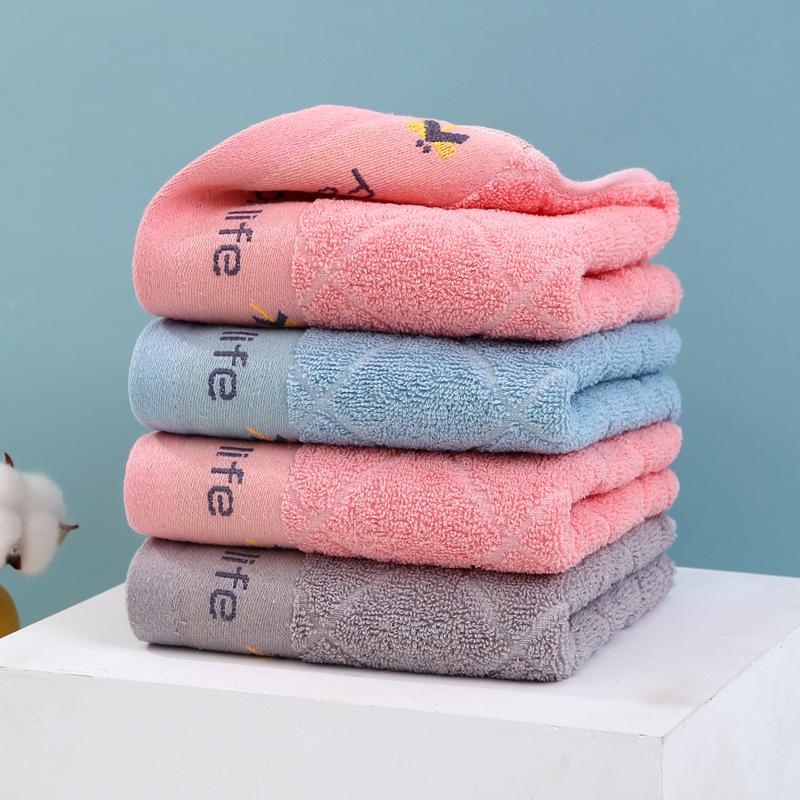 Pure cotton jacquard towel thickened soft hand towel towel running rivers and lakes absorbent face towel