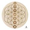 1pc Flower of Life Basswood Coaster Placemats Laser Cut Non-slip Carved Coaster Wood Round Cup Pad Table Mat Art Home Decor