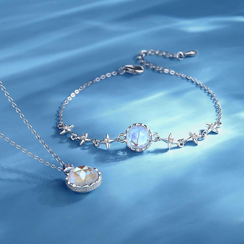 Tancise S925 Sterling Silver Luxury Personality Pendant Necklace Women's Classic Tide Necklace