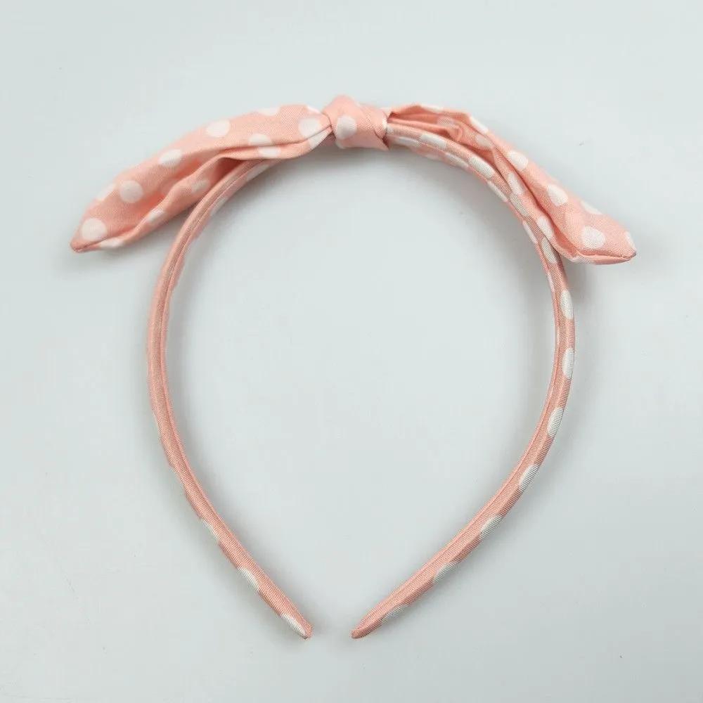 Ribbon light pink polka dot headband headband cute dots