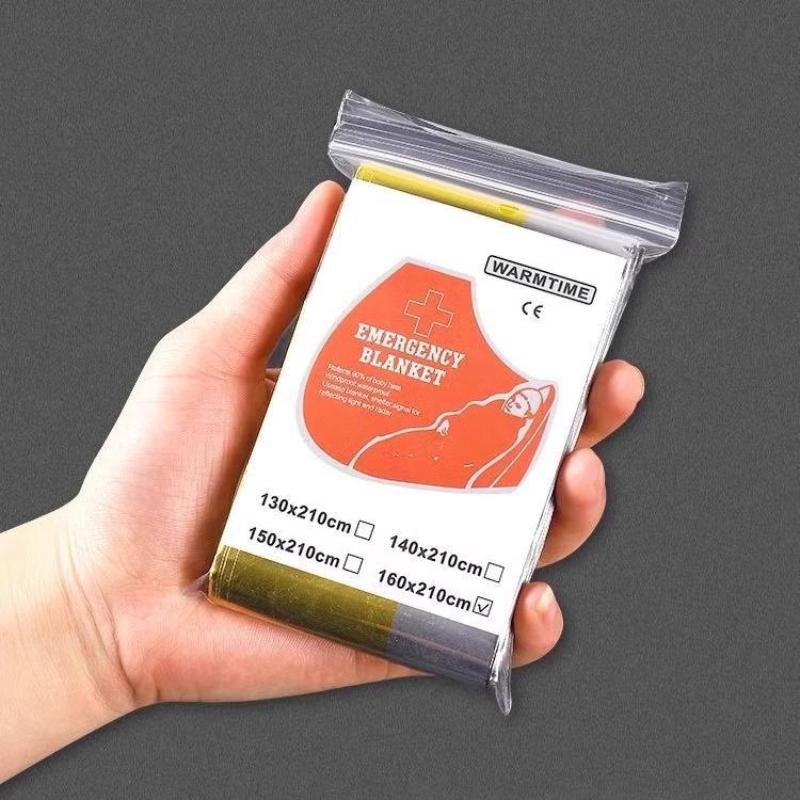 5 Pcs Emergency Reflective Thermal Blanket Space Blanket Designed For Body Warmer Outdoor First Aid Camping Hiking Travel