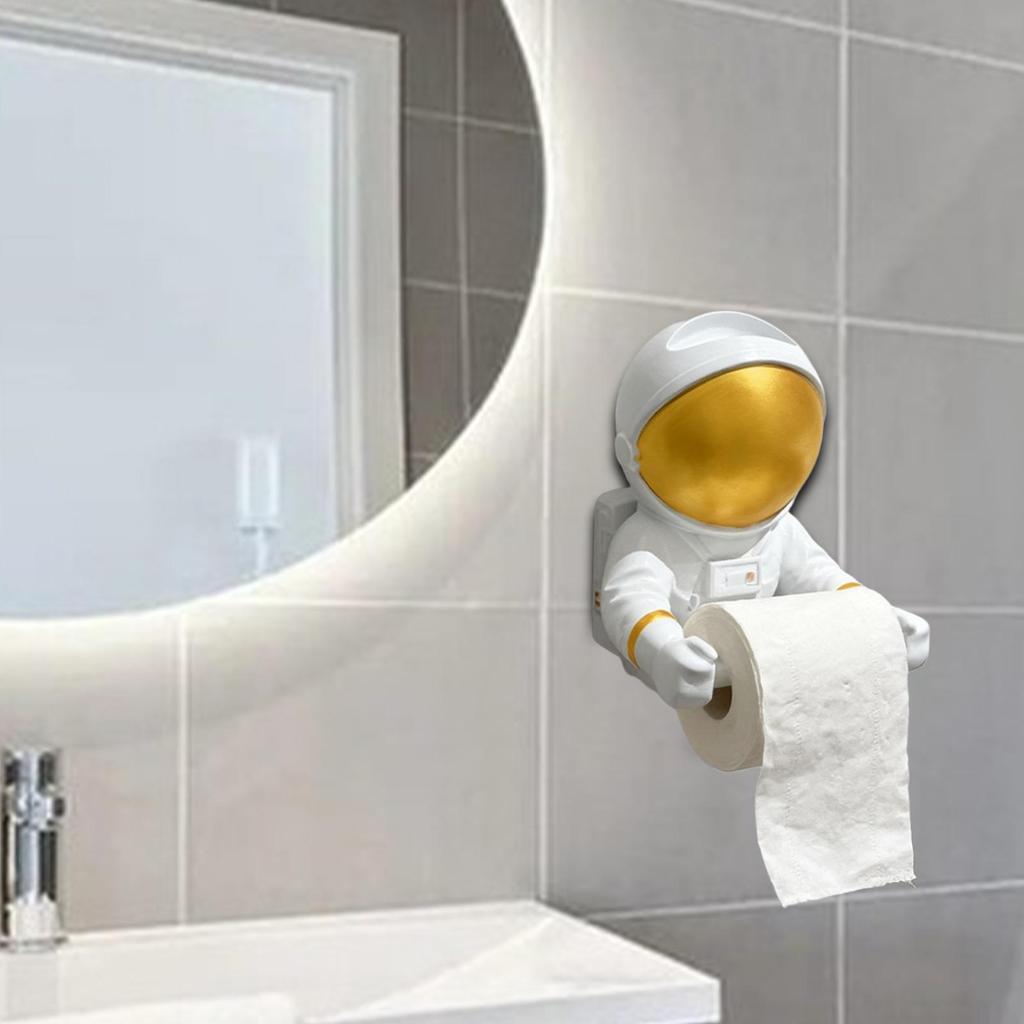 Astronaut Toilet Paper Holder Cartoon Paper Towel Holder for Home Decoration