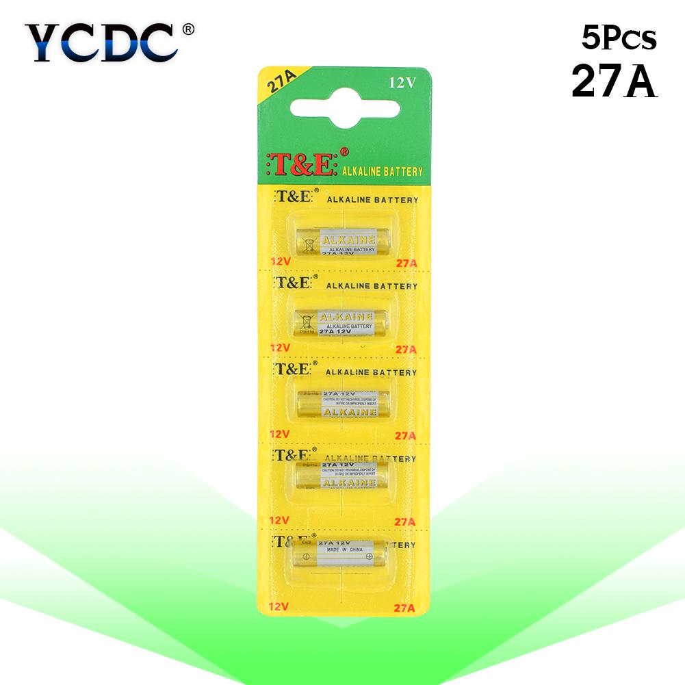 Buy 5 Pcs/Pack 12V Alkaline Batteries 27A RV08 VR22 For Remote Car Keys