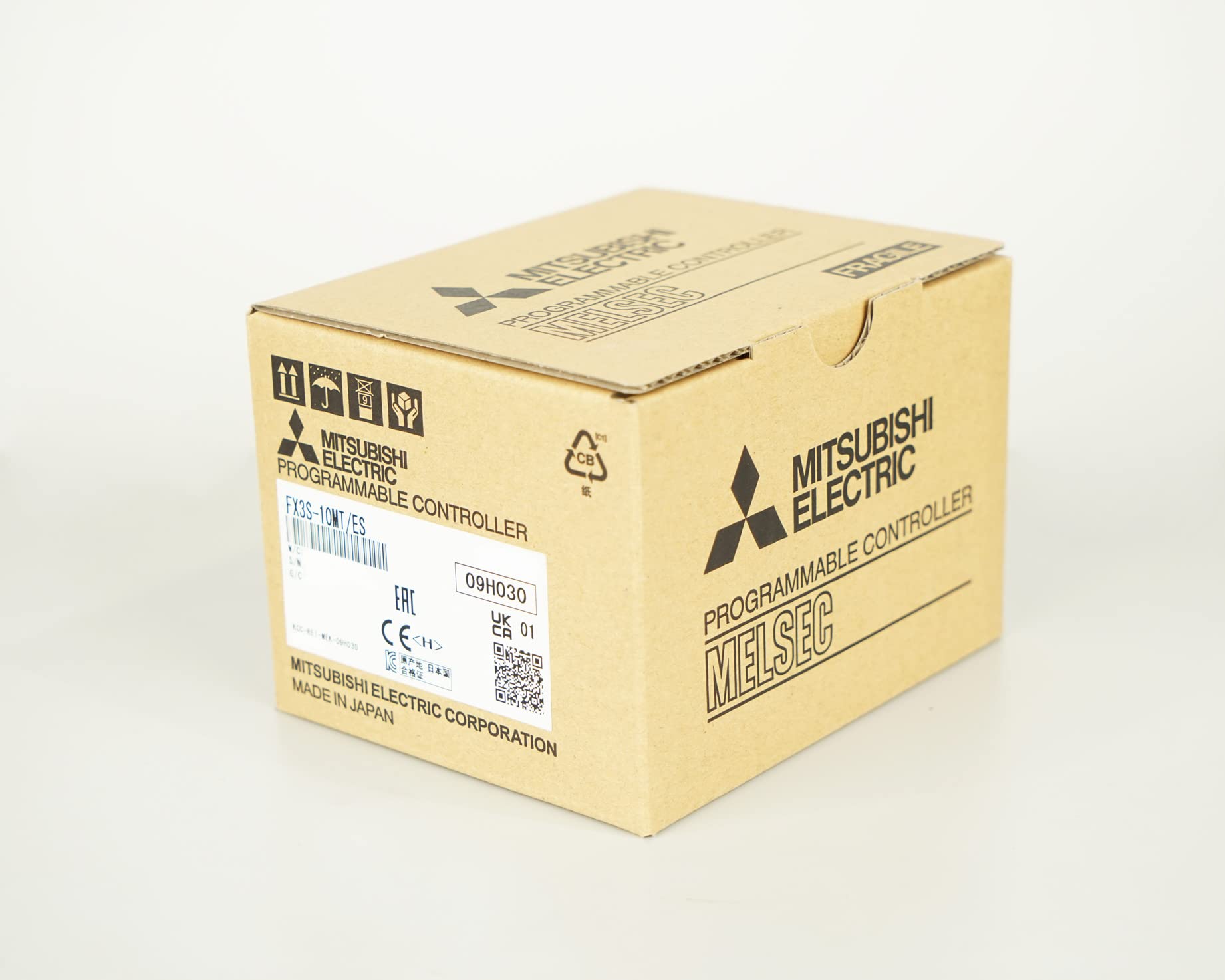 

Mitsubishi Electric FX3S Series PLC, AC PowerDC Input Type, Input: 6-Point 24V DC SinkSource, Output: 4-Point Transistor Sink, FX3S-10MTES