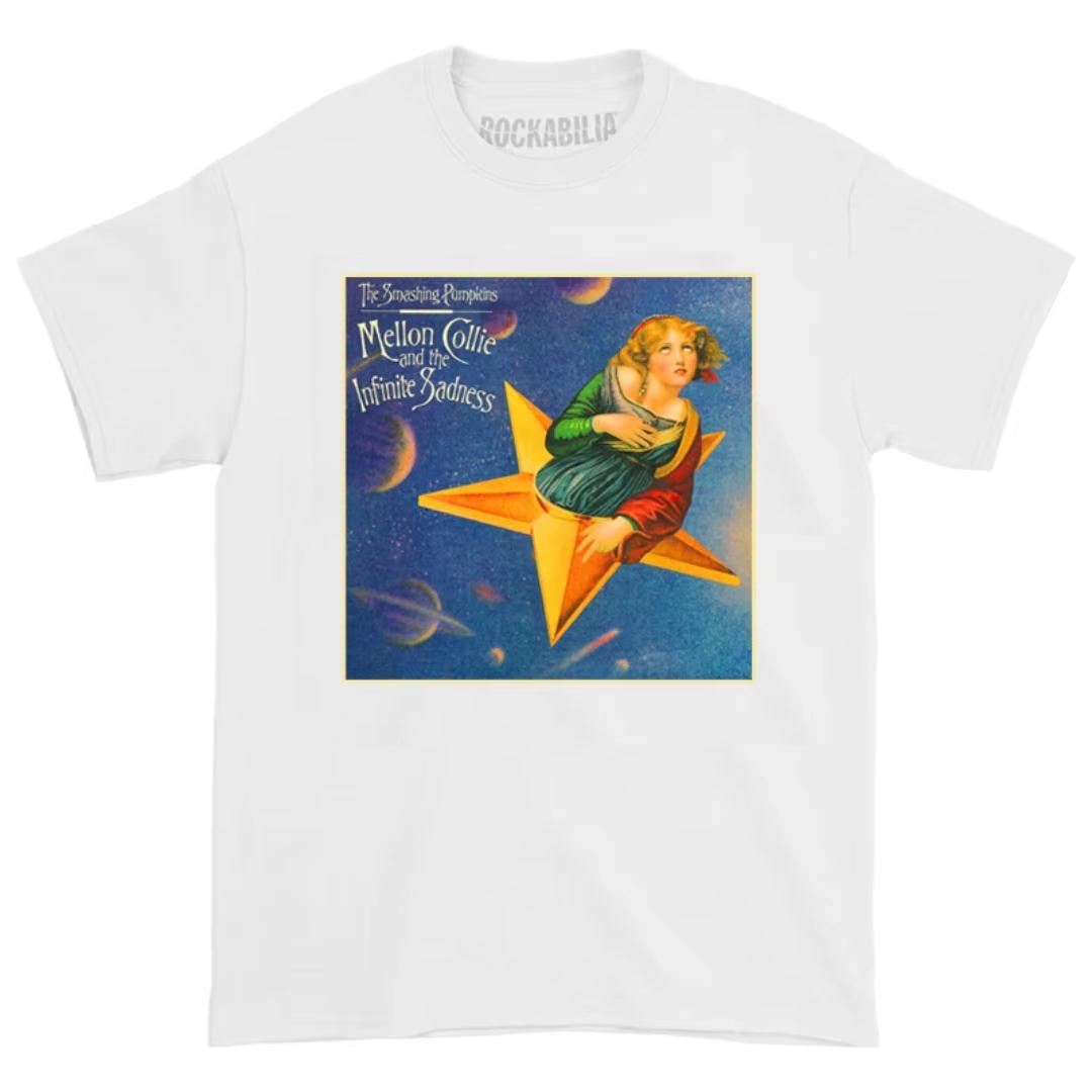 

Классическая футболка Smashing Pumpkins 2025 Рок-музыка Мужская и женская повседневная футболка с коротким рукавом Хлопковый топ Летняя одежда 4XL