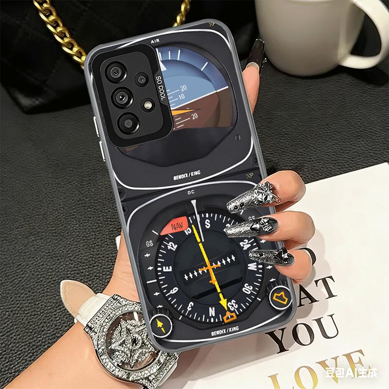 Aircraft Instrument Cockpit Radar Soft Phone Case for Samsung A17 A16 A15 A14 A13 A57 A56 A55 A54 A53 A37 A36 A35 A34 A33 A26 A2