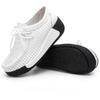 Women Genuine Leather Platform Shoes Winter Plush Walking Shoes 5cm High Wedges Heels Shoes Elegant Warm Mother Shoes