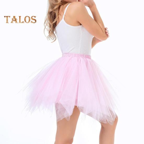 Fusta din tul pentru femei, anii 50, jupon cu tutu, talie elastică, jupon de balet, crinolină, costum de carnaval.