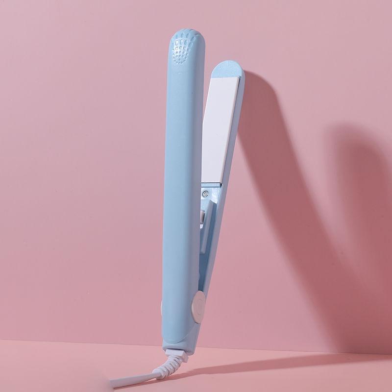 Mini Fast Heating Hair Straightener Colorful Plywood Bang Clip Dual-use for Curly and Straight Hair Portable Curling Iron