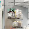 Metal Refrigerator Magnetic Shelf No-Punch Multifunctional Refrigerator Rack Square Durable Kitchen Storage Shelves