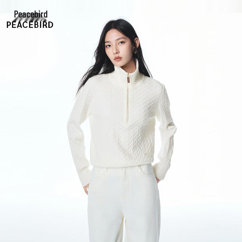 PEACEBIRD Women s Half-Zip Knit Pullover Sweater L