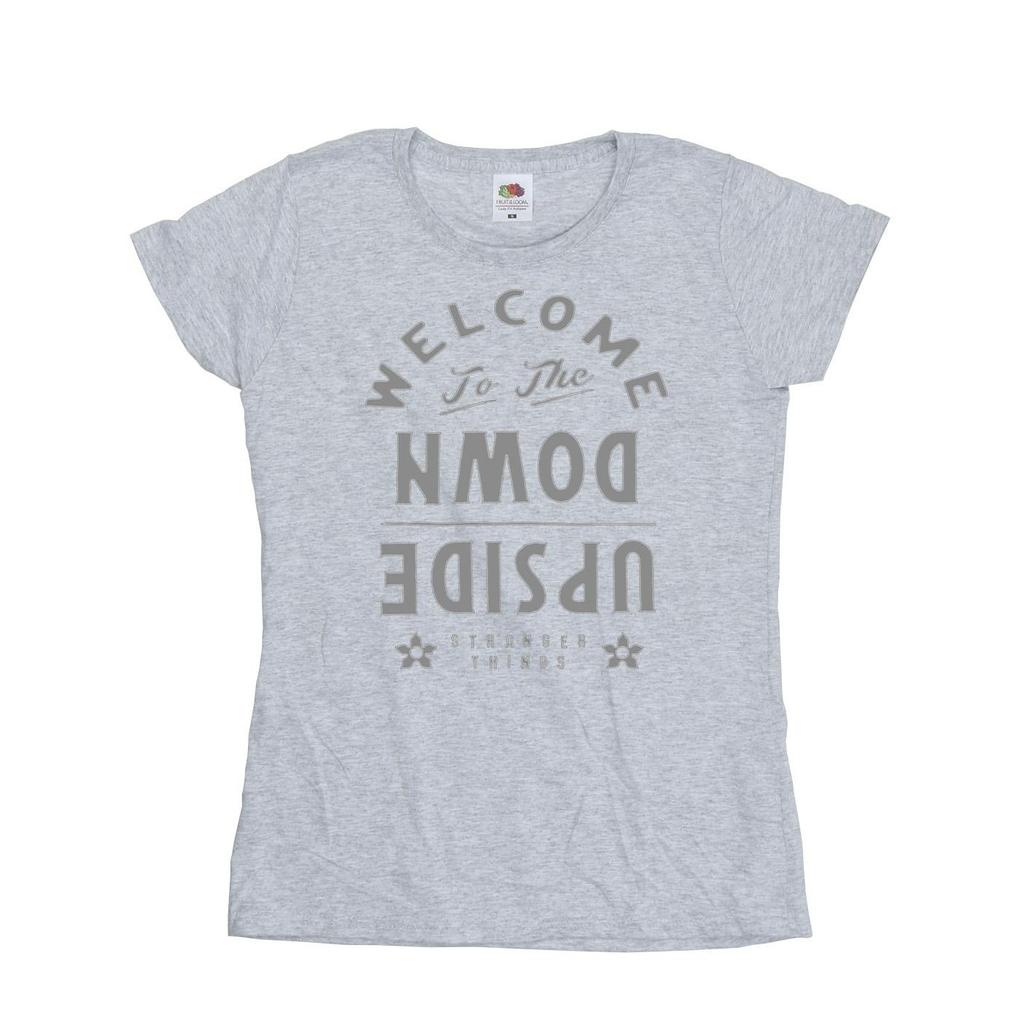 Netflix Womens/Ladies Stranger Things Welcome To Upside Down Cotton T-Shirt