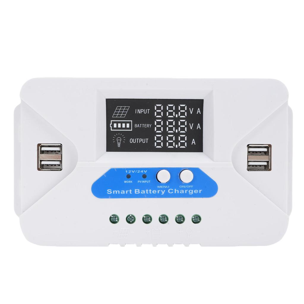 10A Solar Charge Controller Automatic Adaptation USB Solar Panel Battery Regulator for Phones Tablets MP3 Players