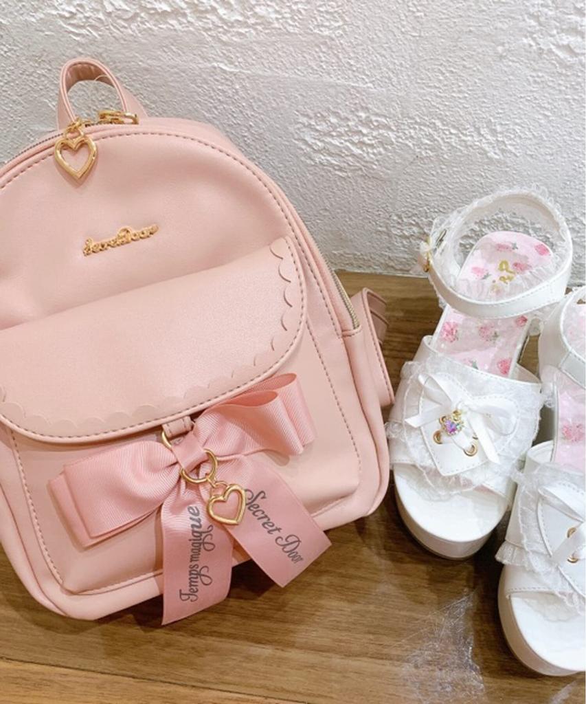 Reborn Company Ribbon Mini Backpack Black [Butter]