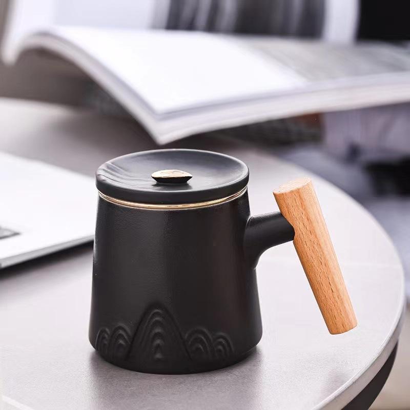 Guofeng Merchandise Zhoushan Ceramic Cup Three-Piece Gift, Thermos Cup Business Engraving Name