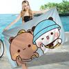 Bubu E Dudu Carino Cartone Animato Coperta in Microfibra Asciugatura Rapida Asciugamani da Spiaggia Stampa Oversize Super Assorbente Coperta Asciugamano da Piscina