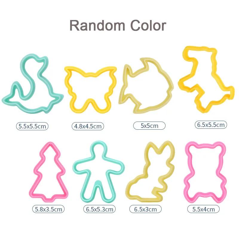 Dough Play Tools for Kids Dough Accessories Molds Dinosaur Fruit Roller Cutter Scissor Playdough Clay Mold Children DIY Toys