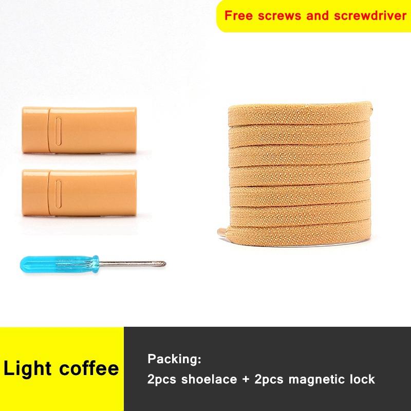 Colorful Magnetic Lock elastic Shoelaces Without ties Elastic Laces Sneaker No Tie Shoe laces Kids Adult Flat Shoelace for Shoes