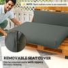 Two Piece Seat Pallet And Back Cushions   Charcoal Grey