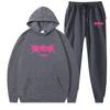 New Straykids Peripheral Harajuku Printed Men's and Women's Sweatshirts Sweatpants Set Hoodie Straight Pants Cover