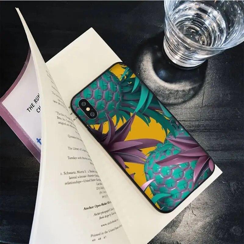 Capa de celular colorida de abacaxi para iPhone Samsung Galaxy Redmi Xiaomi Oppo OnePlus Note SA 7 8 9 10 11 12 13 14 20 21 22 23 53 54 Pro Max Plus Ultra