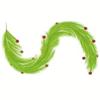 Christmas Paspalum Vine Elf Ball: Artificial Reed and Green Plant Decoration Ornament