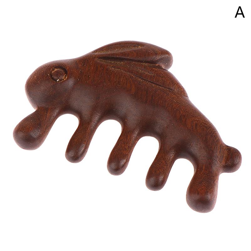 Wood Therapy Massage Comb Head Face Scalp Gua Sha Massager Natural Facial Sandalwood Wide Tooth Guasha Scraping Body Massage