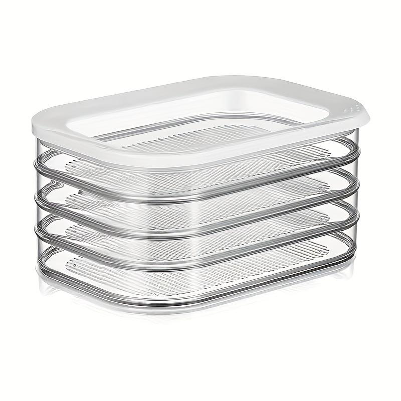 

Stackable 4 Tier Food Containers – Leak-Proof, Reusable for Fridge/Freezer, Perfect for Meat, Cheese & Shrimp! чистый