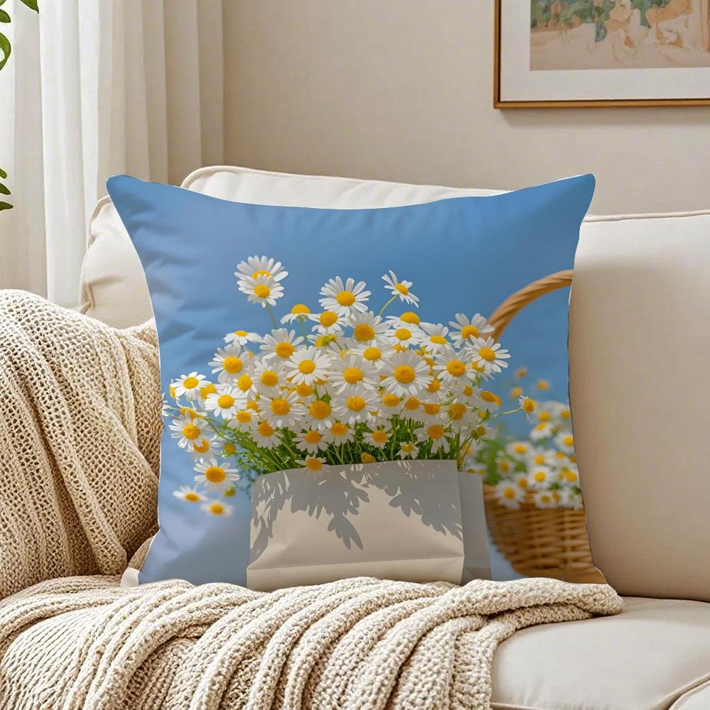 Symbols Of Innocence And Hope DDaisy Cushion Cover Pillowcase Antidustmite Living Room Sofa Decor Cushion Room
