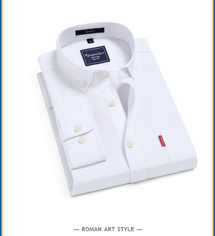 Khmer Oxford Spinning Solid Color Casual Versatile Long Sleeve Shirt