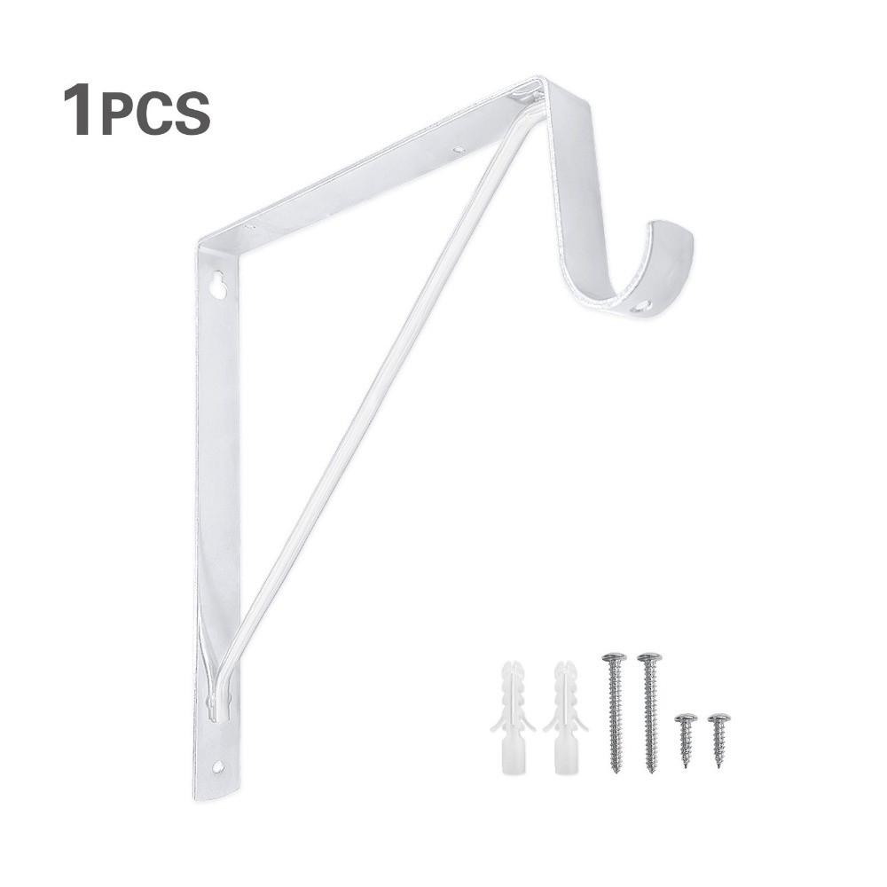 Iron Wardrobe Bracket Heavy-duty Closet Rod Support Hook  For Closet, Bathroom and Kitchen